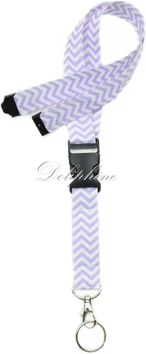 Vista 8 de Breakaway Wave - Cordón de tela para cuello Chevron con hebilla desmontable (aguamarina)