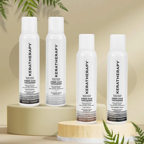 Vista 7 de Keratherapy Spray espesante de fibra con infusión de queratina, marrón medio, 4 onzas líquidas, 4.7 fl oz – Laca para el cabello voluminizadora