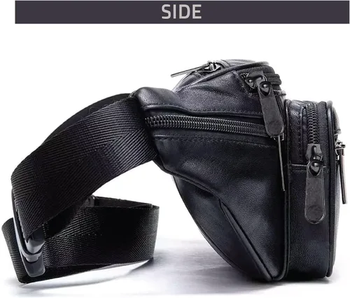 Vista 6 de Home-X bolsa para cintura estilo riñonera de piel auténtica de cordero