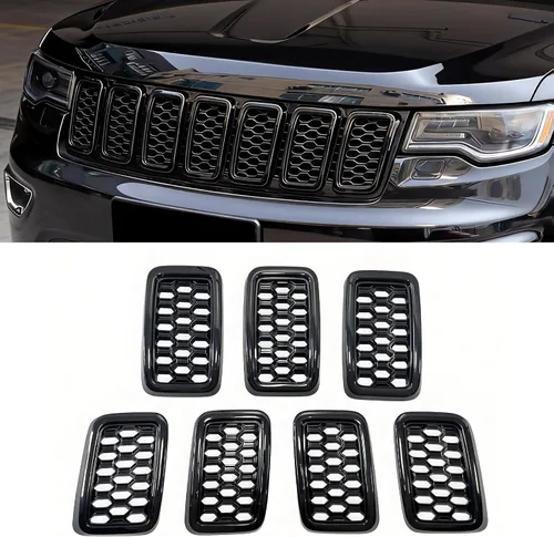 Vista 7 de Inserto de malla para Jeep Cherokee 2014-2018 cromado
