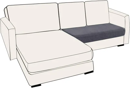 Vista 113 de UNBBRRL Fundas de cojín de asiento para sofá, elásticas, funda de cojín individual para sofá, fundas de cojín para sofá, fundas de héroe protegen