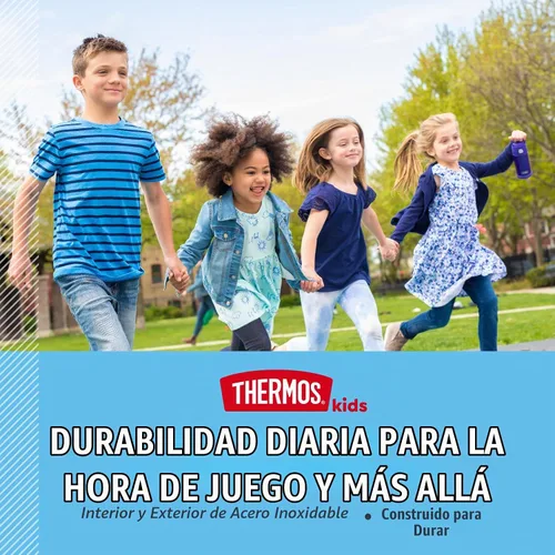 Vista 3 de THERMOS FUNTAINER Botella de acero inoxidable con aislamiento al vacío de 16 onzas con tapa ancha de canalón, Rosa Neón