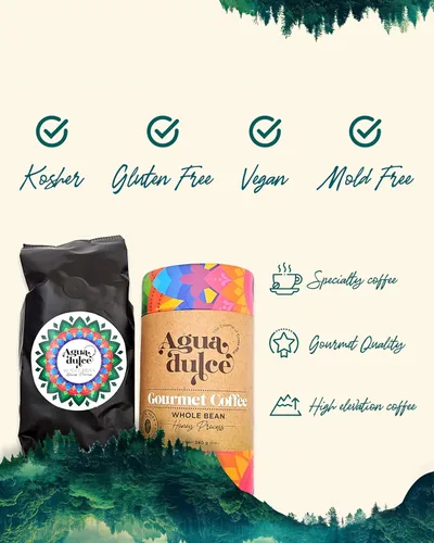 Vista 7 de Agua Dulce Café molido 100% arábica de origen único, especialidad gourmet de comercio justo de Costa Rica, proceso de miel, 12 onzas, paquete de 1
