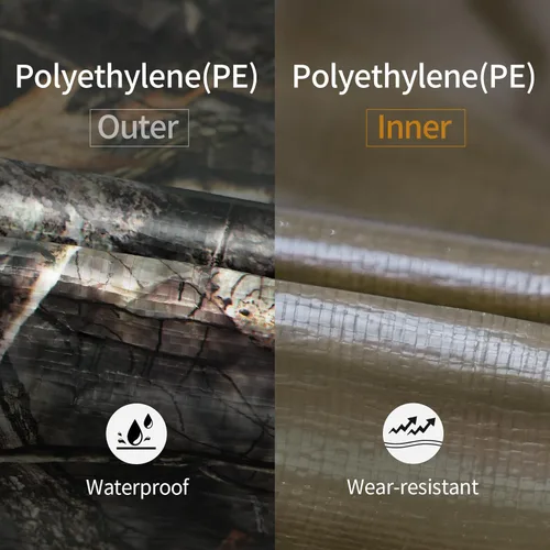 Vista 2 de LOOGU Lona impermeable resistente, cubierta de poliéster multiusos de camuflaje de árbol biónico