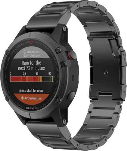 Vista 2 de for Garmin Fenix 8 51mm/7X/6X/5X Plus Band, 26mm Titanium Metal Quick Release Easy Fit Watch Bands with Double Button Clasp for GarminEnduro 2