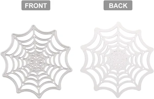 Vista 5 de EXCEART Plantilla de marco de fotos de bricolaje, tela de araña plateada troquelada para álbumes de recortes y fabricación de tarjetas, plantilla