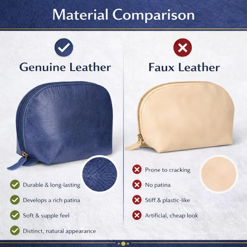 Vista 5 de Estuche de cuero para cosméticos, bolsa de maquillaje de viaje, bolsa de aseo de cuero, bolsa de maquillaje de lujo, bolsa de cosméticos de cuero