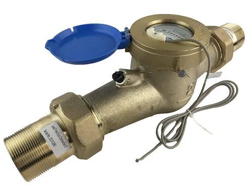 Vista 21 de DAE Medidor de agua caliente sin plomo MJ-75R NTEP, acoplamientos NPT de 3/4", salida de pulso, galón