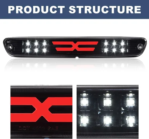 Vista 7 de Tercera luz de freno LED PIT66 para Chevy Colorado/GMC Canyon 2004-2012 Compatible with 2004-2012 Chevy Colorado/GMC Canyon High Mount Stop Light