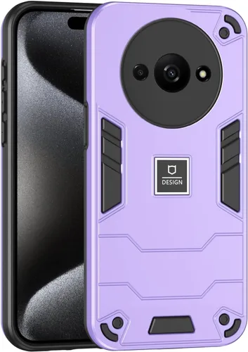 Vista 262 de Funda compatible con Redmi A1, compatible con Redmi A2 2 en 1 [PC dura + TPU], funda de teléfono negra