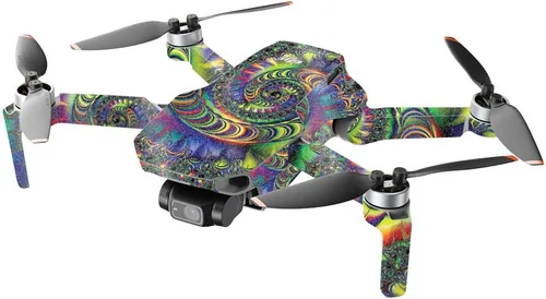 Vista 2 de MightySkins Glitter brillante compatible con DJI Mini 2 Dron portátil – Ácido Acabado de purpurina protector, duradero de alto brillo Fácil