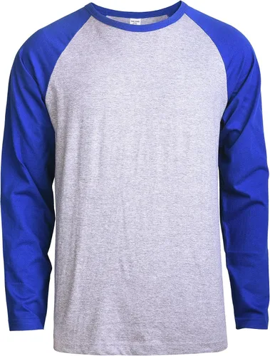 Vista 17 de TOP PRO Camiseta de béisbol de algodón raglán de manga larga para hombre