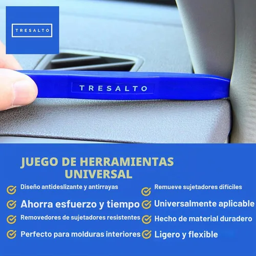 Vista 4 de Juego de herramientas de extracción de molduras - 4 piezas de kit de herramientas de palanca de plástico sin arañazos para el interior del automóvil