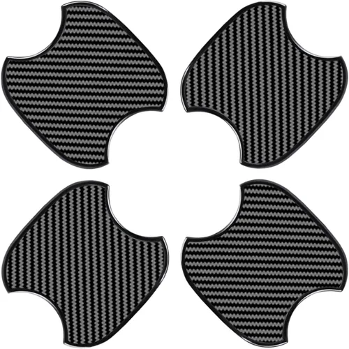 Vista 8 de Pegatina Protectora de Copa de Manija de Puerta de Auto de TPU Tipo Fibra de Carbono, Protector de Pintura de Puerta Auto, Películas de Protección