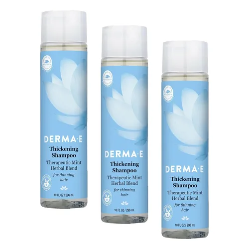 Vista 9 de DERMA E Champú espesante, 10 onzas líquidas champú terapéutico para engrosar el cabello