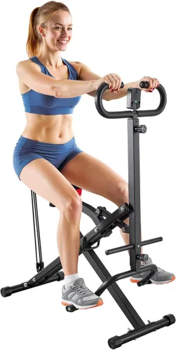 Vista 11 de VEVOR Squat Machine, Deep Squat Rowing Machine for Home, Easy Setup & Foldable Exercise Equipment, Glute Trainer Machine with 2/3 High-Strength