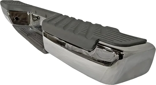 Vista 3 de Acero cromado, conjunto completo de parachoques trasero para Nissan Frontier 1998, 1999, 2000, 2001, 2002, 2003, 2004, NI1102136