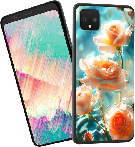Vista 107 de Funda delgada para Google Pixel 4 XL, funda delgada de silicona de TPU suave a prueba de golpes para Google Pixel 4 XL, cruz negra