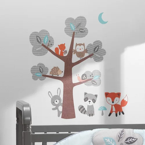 Vista 2 de Bedtime Originals Calcomanías de pared Woodland Friends, multicolor
