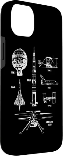Vista 3 de Funda para iPhone 14 Plus Ingenuity Mars Helicopter Histórica Primera Evolución de Vuelo