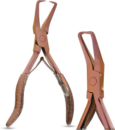 Vista 10 de Herramientas profesionales para extensiones de cabello, alicates para microenlaces y cuentas, removedor de microanillos, abridor de cuentas de 5.5