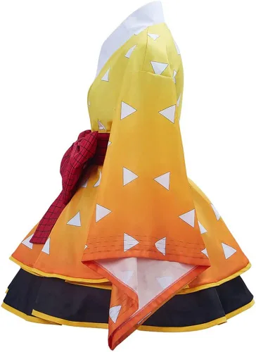 Vista 4 de Tkieio Kamado - Vestido de cosplay de Kamado, vestido de sirvienta de anime