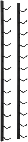 Vista 2 de Estante de vino montado en la pared para 12 botellas, estante vertical para vino, estilo moderno, estante de vino de club, estante de vino de metal