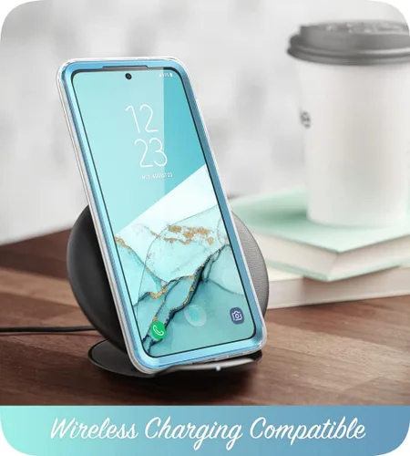 Vista 5 de i-Blason Cosmo Series - Funda para Samsung Galaxy S21 FE 5G (versión 2022), funda protectora delgada y elegante con protector de pantalla integrado