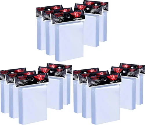 Vista 8 de 100 fundas transparentes para tarjetas intercambiables, fundas de plástico suave para tarjetas de béisbol, tarjetas deportivas, tarjetas de juego