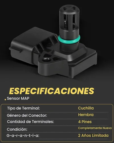 Vista 3 de AATEE Sensor de presión absoluta del colector para:-Dodge para:-Ram 2500 3500 2007 2008 2009 2010, para:-RAM 2500 3500 2011 2012 2013 2014, MAP