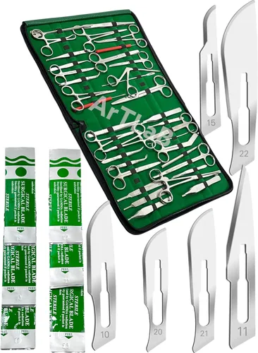 Vista 2 de Nuevo kit de instrumentos avanzados de alta calidad de 177 piezas Tijeras Soporte de aguja Enfoques de hemostato Pinzas Pinzas Cuchillas