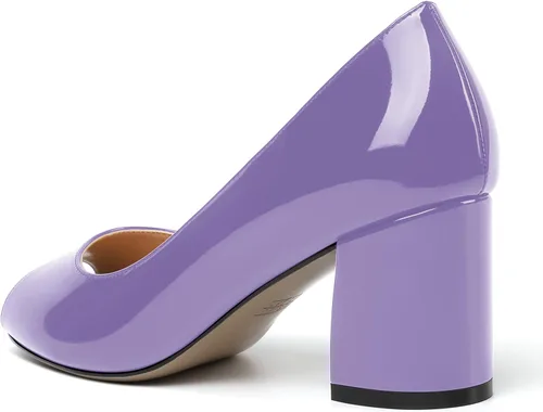 Vista 7 de Zapatos de tacón medio para mujer, sin cordones, con puntera abierta, de 2.5 pulgadas