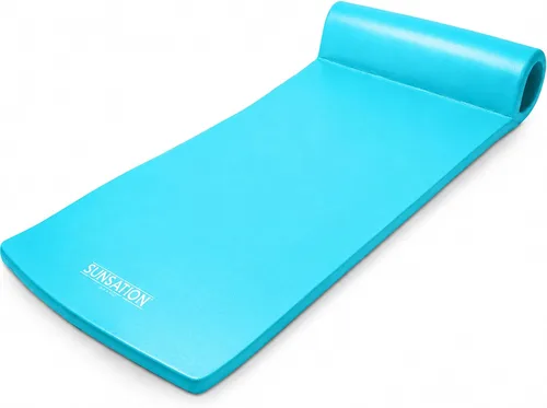 Vista 13 de TRC Recreation Sunsation 1.75" Thick Foam Pool Float Lounger w/ Headrest for Lounging & Sunbathing in Swimming Pools, Beaches & Lakes, 70" x 26 Azul