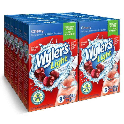 Vista 13 de Wyler's Light Paquetes de polvo Singles to Go, mezcla de bebida de agua, paquete variado de 40 unidades, limonada rosa, fresa y arándanos, sin