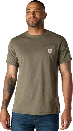Vista 26 de Carhartt Force - Camiseta de manga corta, con bolsillo, de ajuste holgado y peso medio para hombre Malt