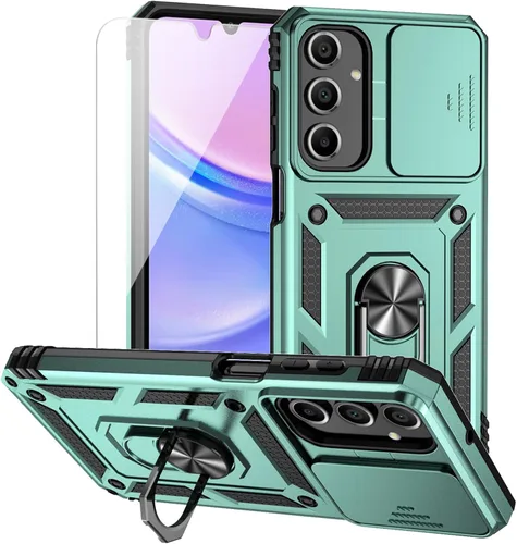 Vista 12 de Funda para Samsung Galaxy A16 5G con cubierta para lente de cámara, protector de pantalla HD, doble capa de grado militar, probada contra caídas
