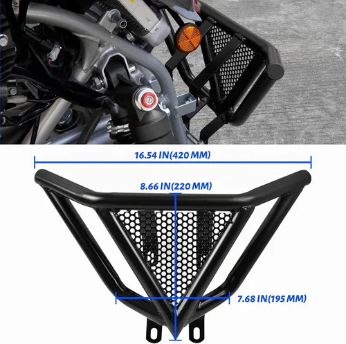 Vista 6 de Parachoques delantero para Yamaha Raptor 700 700R 2006-2025, Kit protector de parachoques delantero de hierro negro brushguard para Yamaha Raptor