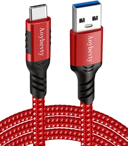 Vista 9 de Cable USB A a USB C (paquete de 2 unidades, 0,5 m), USB 3.1/3.2, transferencia de datos de 10 Gbps y cable de carga rápida de 60 W 3 A para SSD
