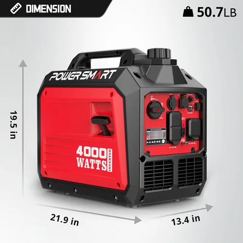 Vista 8 de PowerSmart Generador de inversor portátil de 3800 vatios para uso doméstico