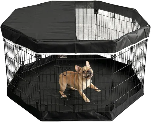 Vista 13 de PJYuCien Bolsa de Almacenamiento para Corralito de Perros, Adecuada para Corralito Plegable de Ejercicio para Mascotas de 61x61 cm, Valla
