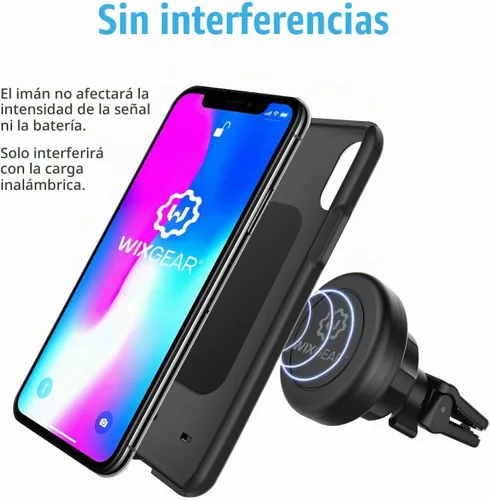 Vista 5 de Soporte magnético plano WizGear para el tablero del auto, para teléfonos celulares y tabletas mini con tecnología de adhesión rápida - Extra delgado