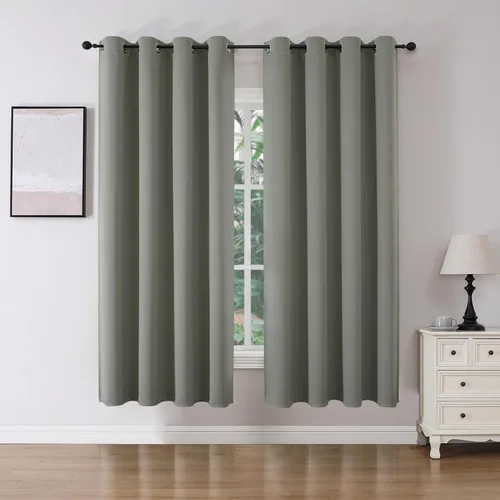 Vista 54 de Joydeco Cortinas opacas para dormitorio de 72 pulgadas de largo, 2 paneles de cortinas con aislamiento térmico para oscurecer la habitación