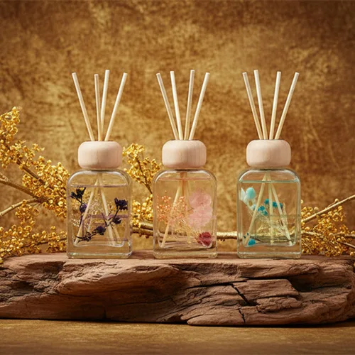 Vista 7 de Juego de difusor de varillas de 3.4 onzas líquidas, difusor de aceite perfumado refrescante con palos, difusor de aroma de baño Earl Grey Woods