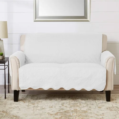 Vista 82 de Great Bay Home Funda reversible de retazos reclinable, lavable, protector de muebles con correas elásticas, perfecta para niños y mascotas, detalle