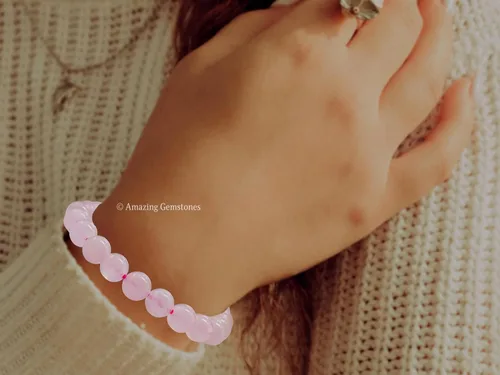Vista 687 de Amazing Gemstone Crystal Bracelet for Women Men's Gifts - Protection Healing Crystal Bracelet - 8mm Gemstone Beaded Stretchable Bracelet Pulseras