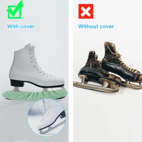Vista 7 de Qchengsan Fundas para patines de hielo, protectores de patinaje sobre hielo, protectores de patinaje para patines de hockey, patines artísticos