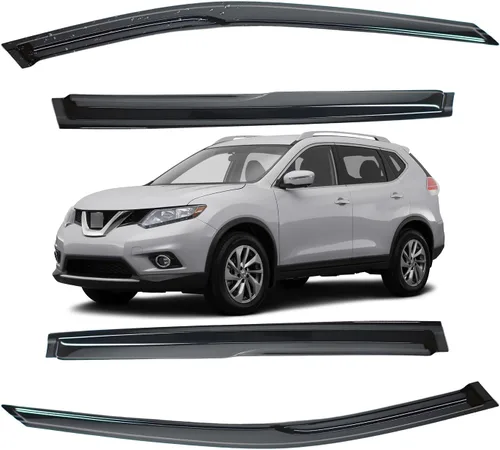 Vista 43 de Viseras para ventanas para Mazda 3 Sedán 4 puertas 2004 2005 2006 2007 2008 2009 estilo JDM Mugen, deflector de viento, protector solar y de lluvia