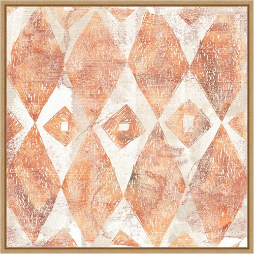 Vista 20 de Amanti Art Framed Canvas Wall Art 16x16 Red Earth Textile VI by June Erica Vess, Framed Wall Art Canvas, Abstract Artwork, Traditional Decor, Small
