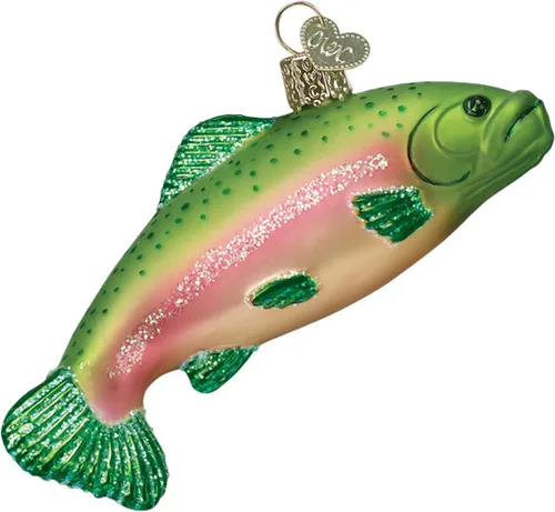Vista 8 de Old World Christmas Adorno de cristal soplado de pesca Bobber para árbol de Navidad, decoración navideña artesanal, colección de pescadores