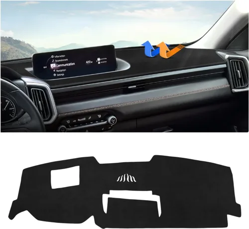 Vista 48 de Autorder - Tapete para salpicadero para 2007-2013 Chevy Chevrolet Silverado/GMC Sierra con dos guanteras, accesorios, cubierta de salpicadero